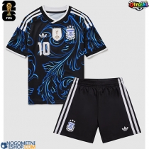 Otroški Nogometni dresi Argentina Lionel Messi #10 Gostujoči SP 2026 Kratek Rokav (+ Kratke hlače)